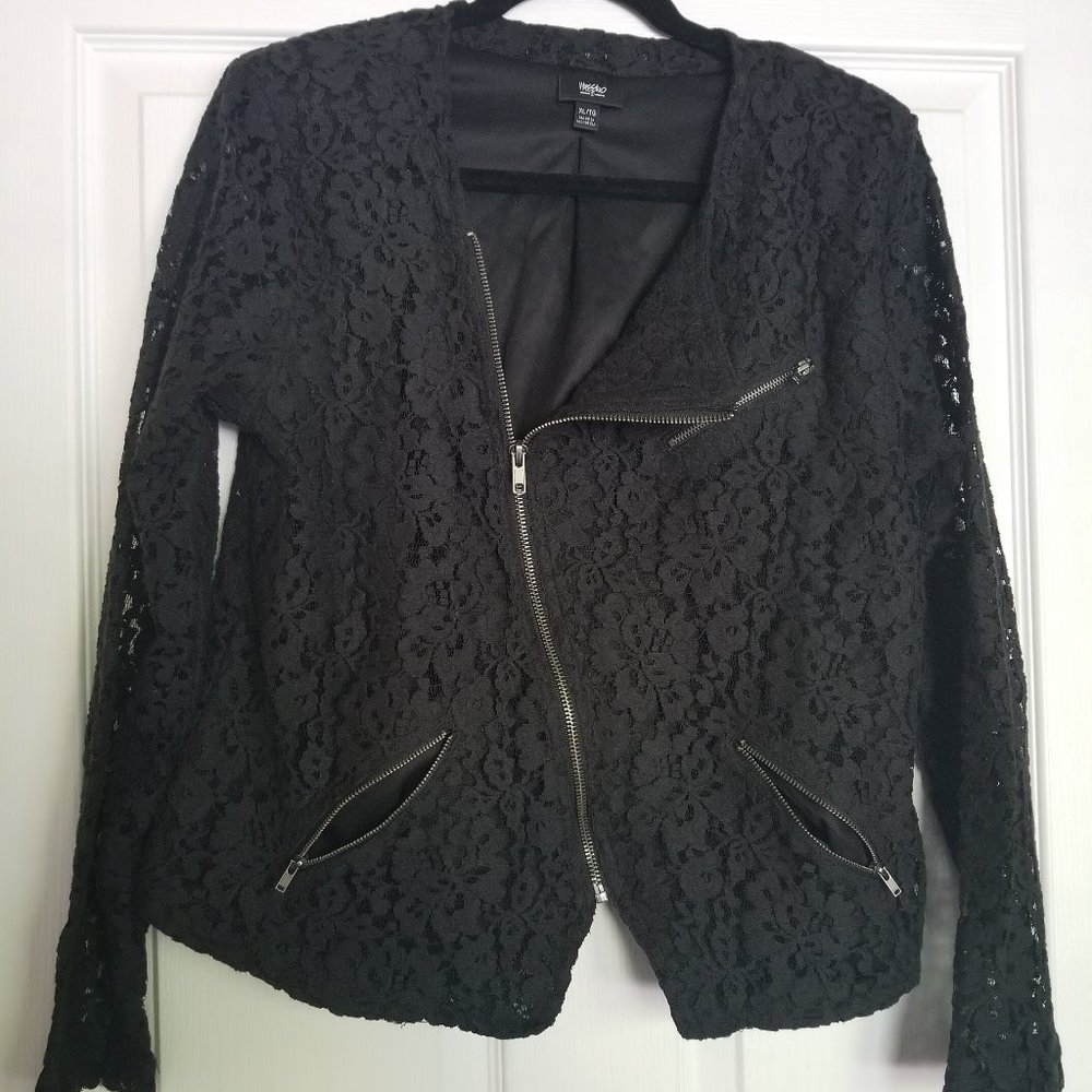 Black Lace Motorcycle Jacket